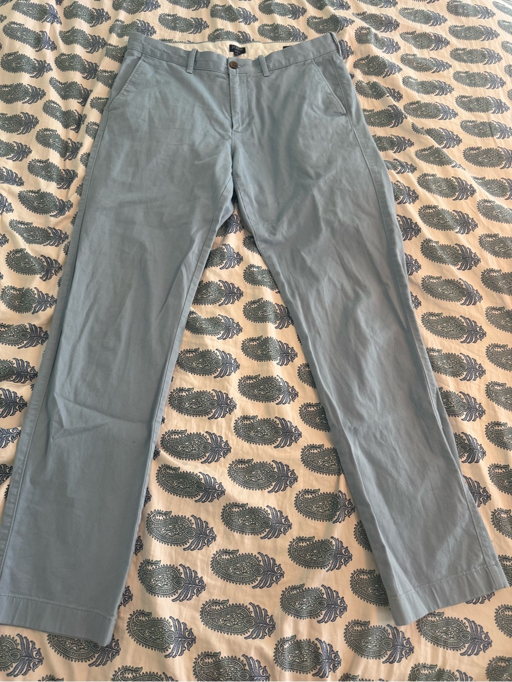 J. Crew Men's Sky Blue Cotton Chinos